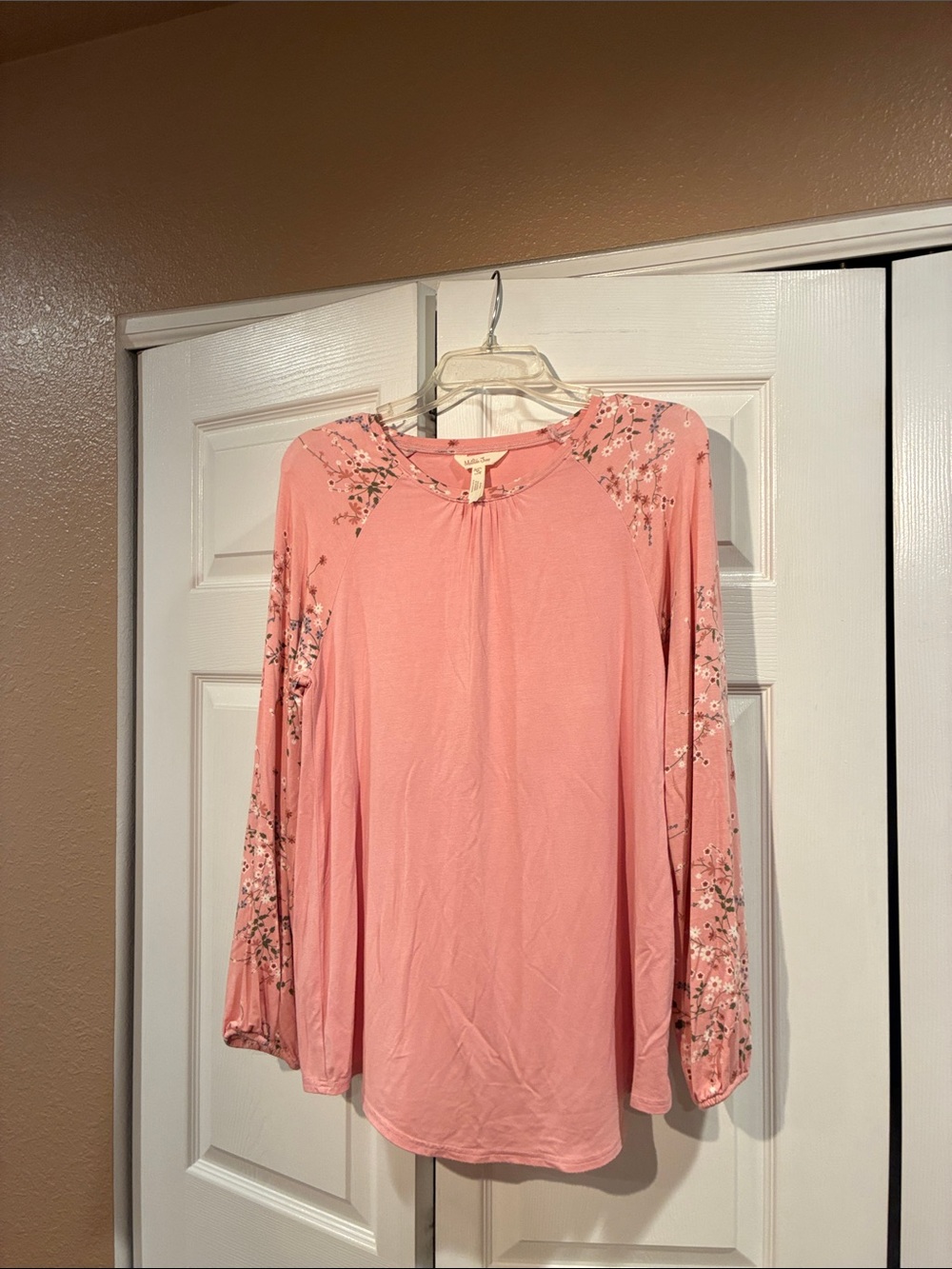 Matilda Jane Pink Floral Gathered Neck Top